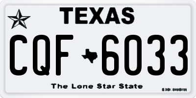 TX license plate CQF6033