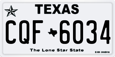 TX license plate CQF6034