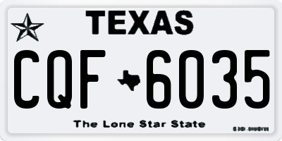 TX license plate CQF6035