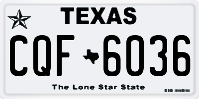 TX license plate CQF6036