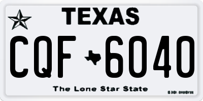 TX license plate CQF6040