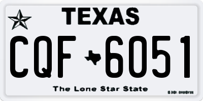 TX license plate CQF6051