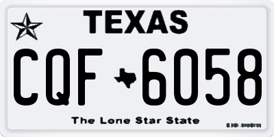 TX license plate CQF6058