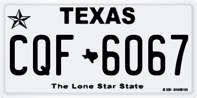 TX license plate CQF6067