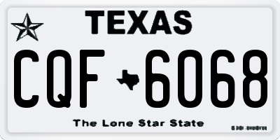 TX license plate CQF6068