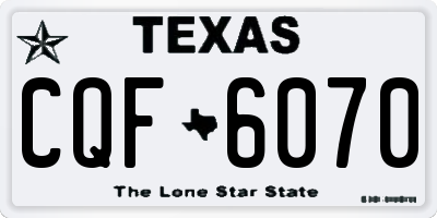 TX license plate CQF6070