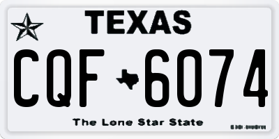 TX license plate CQF6074