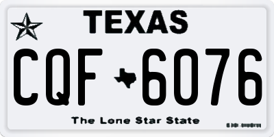 TX license plate CQF6076