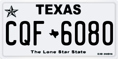 TX license plate CQF6080