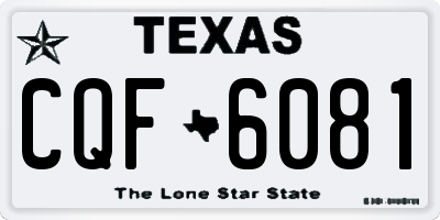 TX license plate CQF6081