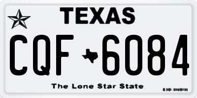 TX license plate CQF6084