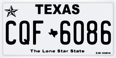 TX license plate CQF6086