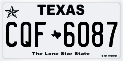 TX license plate CQF6087