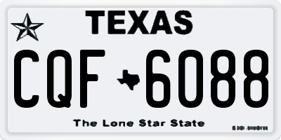 TX license plate CQF6088