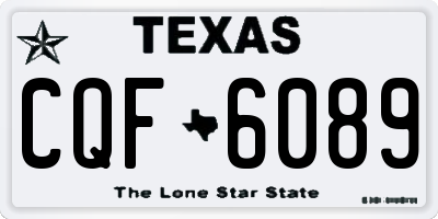 TX license plate CQF6089