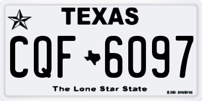 TX license plate CQF6097