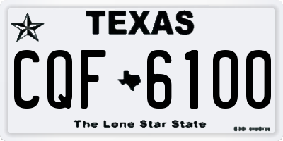 TX license plate CQF6100