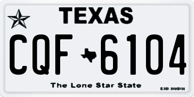 TX license plate CQF6104