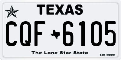 TX license plate CQF6105