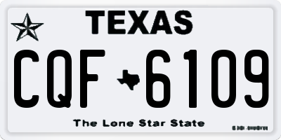 TX license plate CQF6109