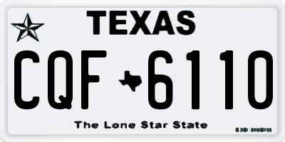 TX license plate CQF6110