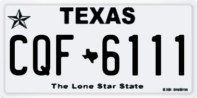 TX license plate CQF6111