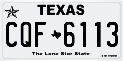 TX license plate CQF6113