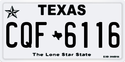 TX license plate CQF6116