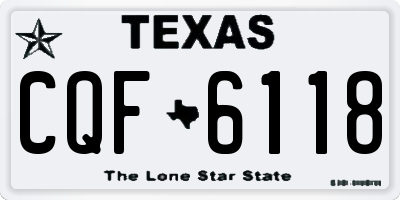 TX license plate CQF6118