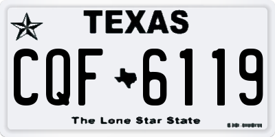 TX license plate CQF6119