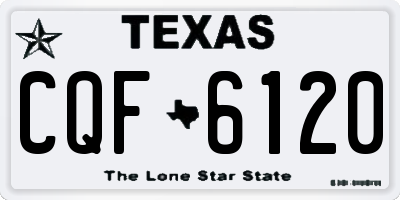TX license plate CQF6120
