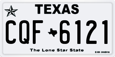 TX license plate CQF6121