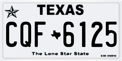 TX license plate CQF6125