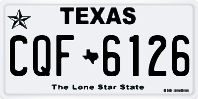 TX license plate CQF6126