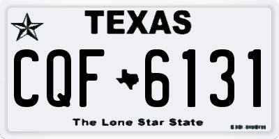 TX license plate CQF6131