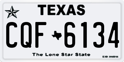 TX license plate CQF6134