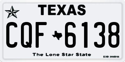 TX license plate CQF6138