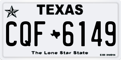 TX license plate CQF6149