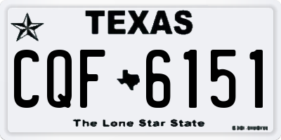 TX license plate CQF6151
