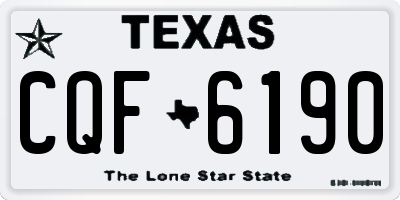 TX license plate CQF6190