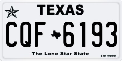 TX license plate CQF6193