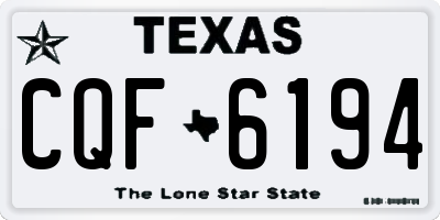 TX license plate CQF6194