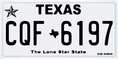 TX license plate CQF6197