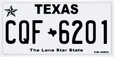 TX license plate CQF6201