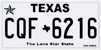 TX license plate CQF6216