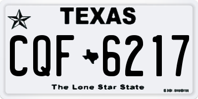 TX license plate CQF6217