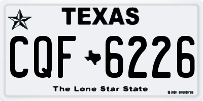 TX license plate CQF6226