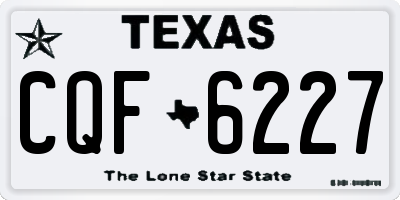 TX license plate CQF6227