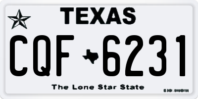 TX license plate CQF6231