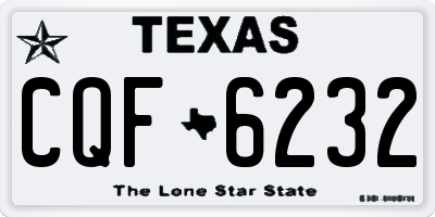 TX license plate CQF6232